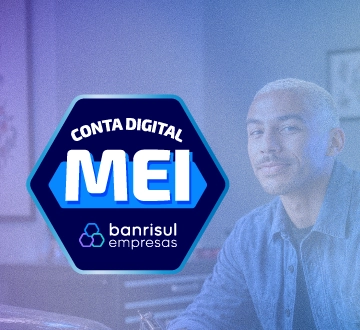 fundo com jovem tatuador e lettering conta digital mei