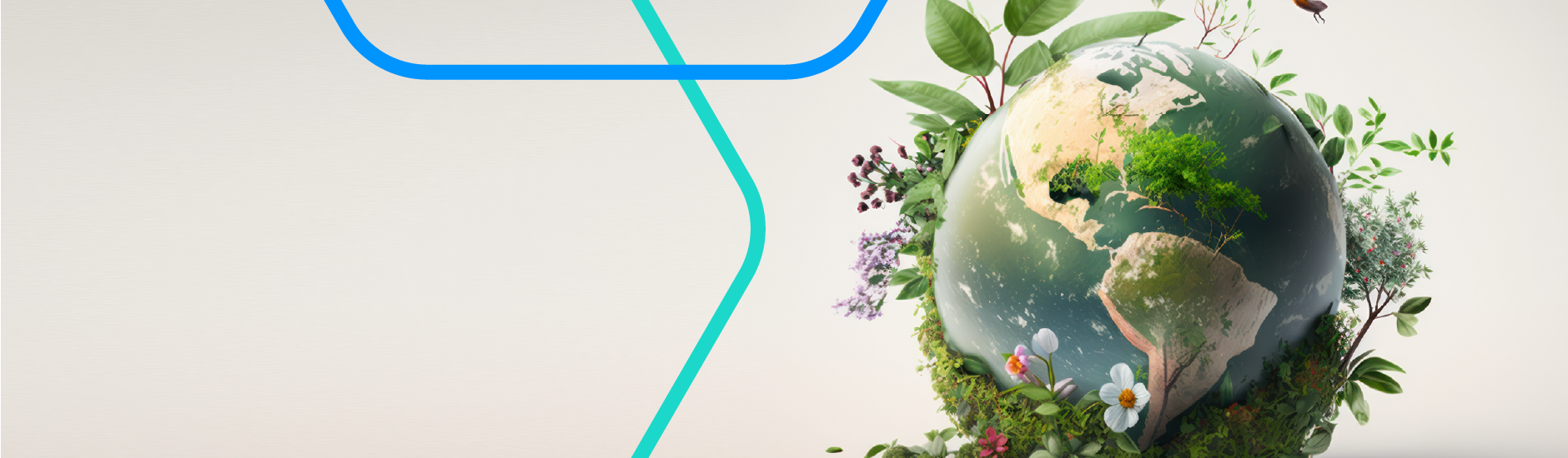 imagem de planeta terra cercado com plantas