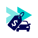 ilustra��o de carro com etiqueta com cifr�o
